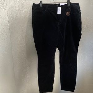 Lane Bryant signature fit skinny mid rise, corduroyed pants